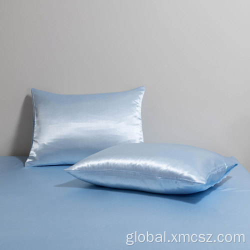 Custom Pillow Covers Solid 100% Satin Silk Standard Sleeping Pillow Case Factory